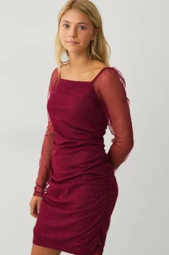 Ellos Collection Kjole i mesh Rød Best