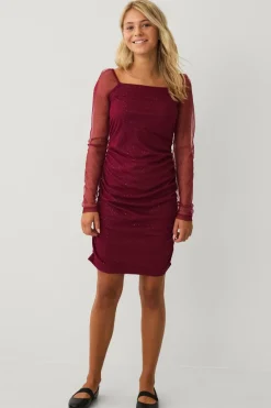 Ellos Collection Kjole i mesh Rød Best