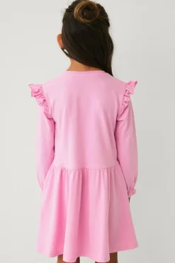 Ellos Collection Kjole med volant Lyserød Enhjørning Clearance