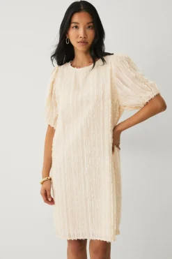 Ellos Collection Kjole med strukturmønstre creme Hot