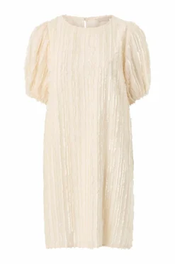 Ellos Collection Kjole med strukturmønstre creme Hot