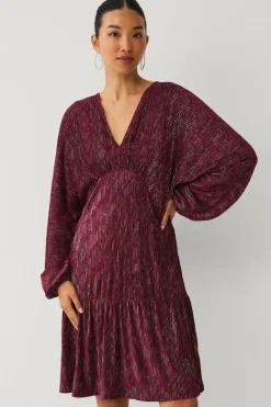 Ellos Collection Kjole med pingvinærme vinrød Best