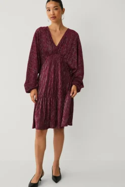 Ellos Collection Kjole med pingvinærme vinrød Best