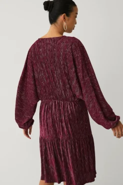 Ellos Collection Kjole med pingvinærme vinrød Best