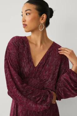 Ellos Collection Kjole med pingvinærme vinrød Best