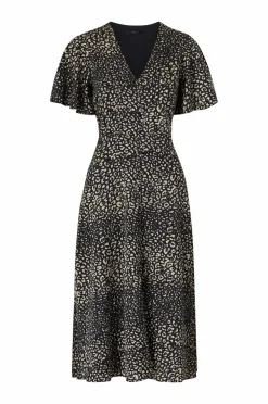 Ellos Kjoler>Collection Kjole i satin Leo AOP