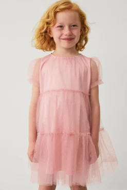 Ellos Festtøj|Kjoler>Collection Kjole i mesh rosa