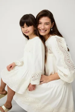 Ellos Collection Kjole Tina Mini Creme Outlet