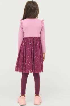 Ellos Collection Kjole Helga Lyslilla mønstret Clearance