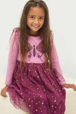 Ellos Collection Kjole Helga Lyslilla mønstret Clearance