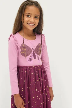 Ellos Collection Kjole Helga Lyslilla mønstret Clearance