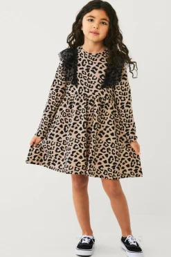 Ellos Collection Kjole Elvira Beigemønstret Best