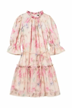 Ellos Kjoler>Collection Kjole Diana Mini Beige/rosamønstret