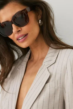 Ellos Collection Klassiske chunky solbriller Brun Online