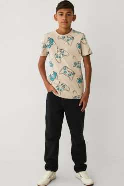 Ellos Toppe & T-Shirts>Collection Kortærmet t-shirt Beige gaming