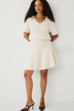 Ellos Nederdele>Collection Kort nederdel cremehvid