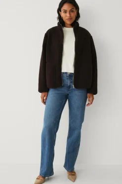 Ellos Jakker & Frakker>Collection Kort fleecejakke Brun