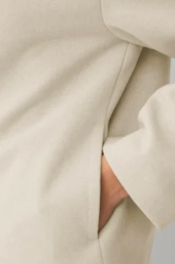 Ellos Collection Kort frakke med høj krave Beige Discount