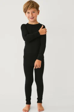 Ellos Collection Langærmet trøje med undertøj Sort Clearance