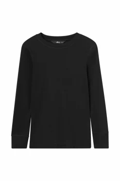 Ellos Collection Langærmet trøje med undertøj Sort Clearance