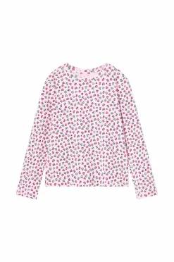 Ellos Collection Langærmet top med tryk rosa leopard mønstret Hot