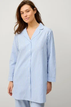 Ellos Collection Lang natskjorte Blåvitrandig Online