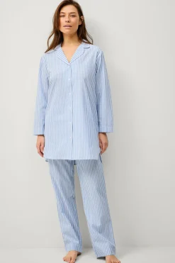 Ellos Collection Lang natskjorte Blåvitrandig Online