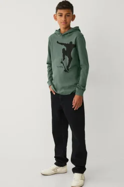 Ellos Collection Langærmet t-shirt med hætte grågrøn Clearance