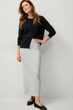 Ellos Basistøj|Nederdele>Collection Lang jerseynederdel Gråmeleret