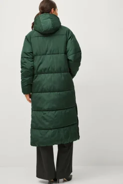 Ellos Collection Langt polstret jakke Mørkegrøn Online