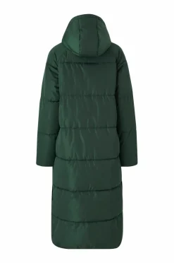 Ellos Collection Langt polstret jakke Mørkegrøn Online