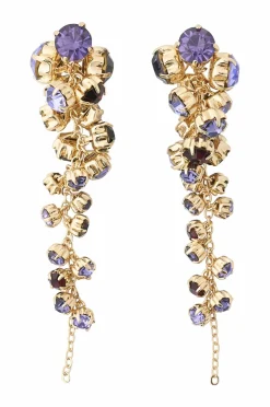 Ellos Collection Lange ørestikker Guld/lilla Sale