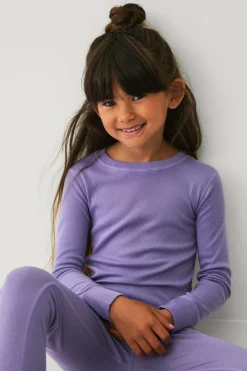 Ellos Collection Langærmet trøje med undertøj kalklila