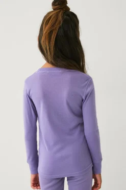 Ellos Collection Langærmet trøje med undertøj kalklila