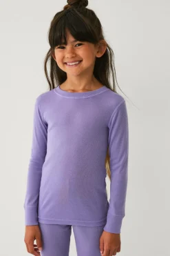 Ellos Collection Langærmet trøje med undertøj kalklila