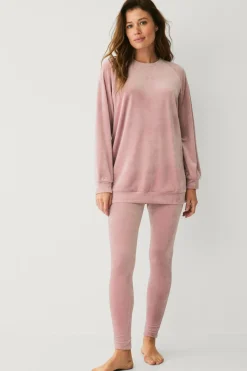 Ellos Collection Leggings i velour Rosa