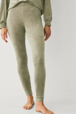 Ellos Loungewear & Homewear|Tights & Leggings>Collection Leggings i velour Grøn