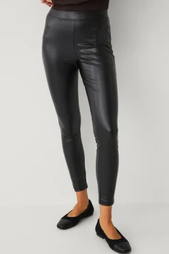Ellos Tights & Leggings>Collection Leggings i imiteret læder Sort