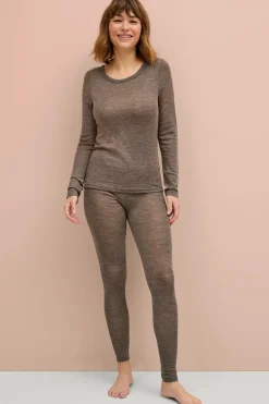 Ellos Collection Leggings Iris i merinould Brun
