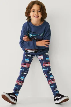 Ellos Collection Leggings med børstet inderside Politi/brandmand mønstret Best