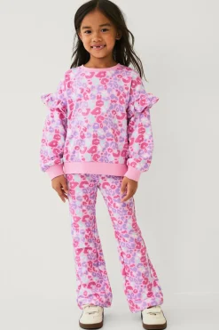 Ellos Collection Leggings med børstet inderside Pink leopard tie dye New