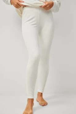 Ellos Collection Leggings i velour Hvid Discount