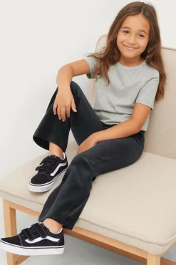 Ellos Collection Leggings Bootcut i velour Black mdf/metal Hot