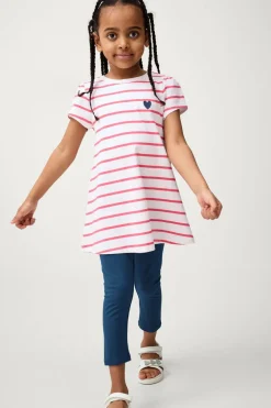 Ellos Collection Leggings + kjole Offilia Rød og hvid stribe Outlet