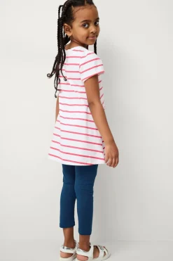 Ellos Collection Leggings + kjole Offilia Rød og hvid stribe Outlet