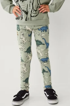 Ellos Collection Leggings med børstet inderside Dino mønstret Hot