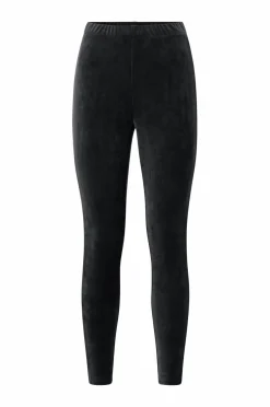 Ellos Collection Leggings i velour Black mdf/metal Sale