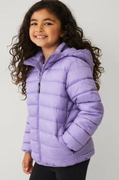 Ellos Overtøj>Collection Letvægtsjakke med hætte kalklila