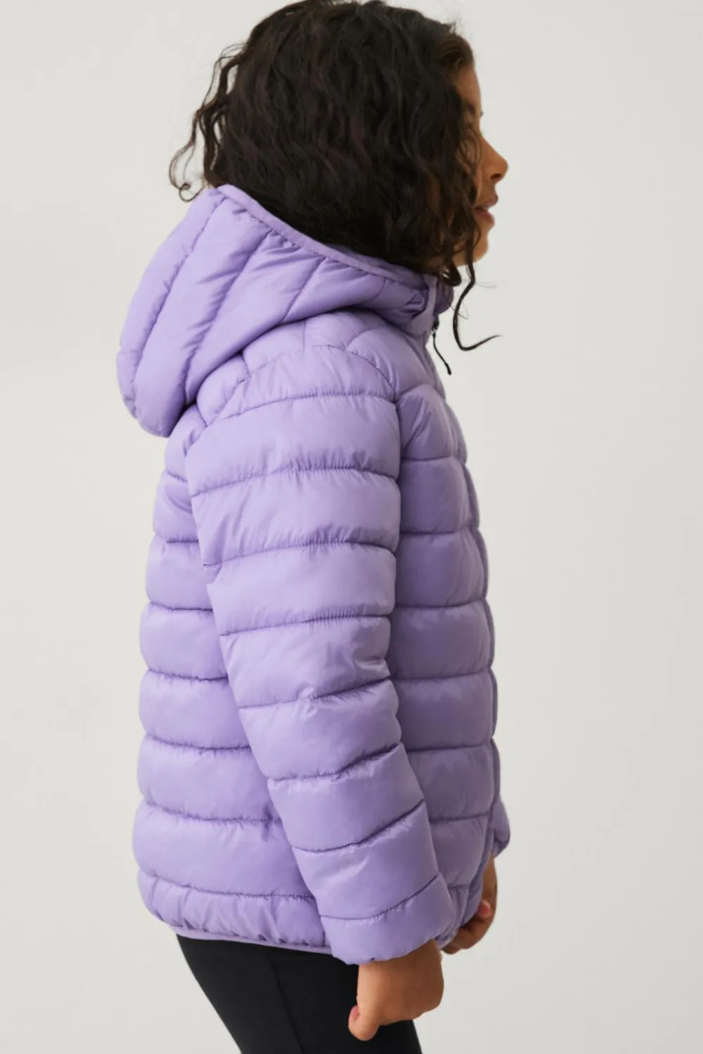 Ellos Overtøj>Collection Letvægtsjakke med hætte kalklila