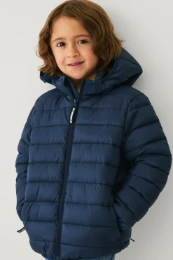 Ellos Overtøj>Collection Letvægtsjakke med hætte marinblå